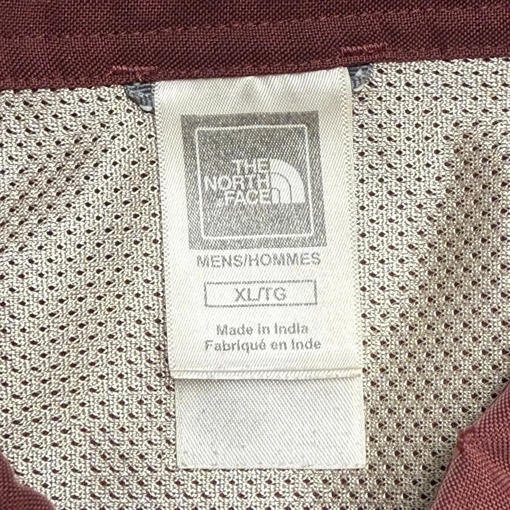 The North Face Mens XL Red Modal Blend Long Sleeve‎ Button Up Outdoor Shirt